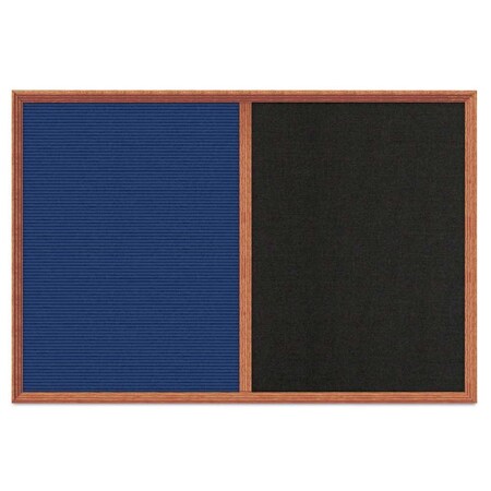United Visual Products Enclosed Corkboard, 1 Door, 48"x36", 4" Fra UV3423-WHITE-BUFF